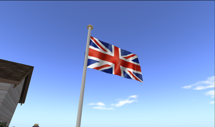 Union Jack on pole
