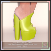 [HC] Galen Lime Mules for Slink, Belleza, Maitreya, eBody, Signature, Legacy & Tonic