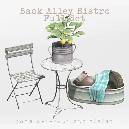 crate Back Alley Bistro Set - Full Set
