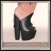 [HC] Galen Black Mules for Slink, Belleza, Maitreya, eBody, Signature, Legacy & Tonic