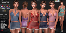R.F. *LISANA OUTFIT (Halter /Skirt) - with driven hud 20 colors Halter & Skirt