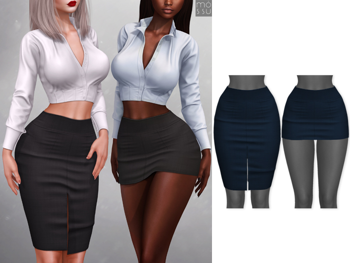 Mossu - Rita Skirt - Dark Blue