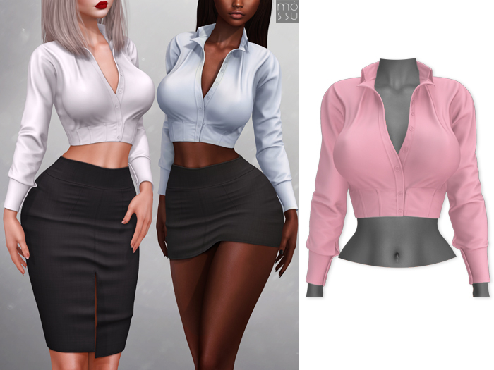 Mossu - Rita Shirt - Baby Pink