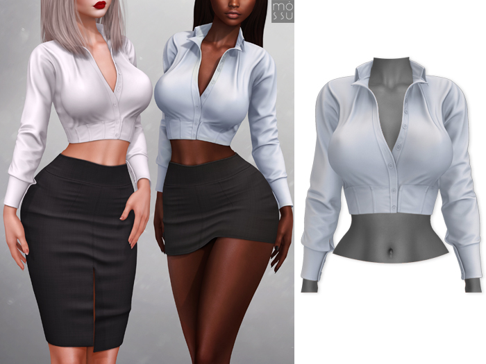 Mossu - Rita Shirt - Light Blue