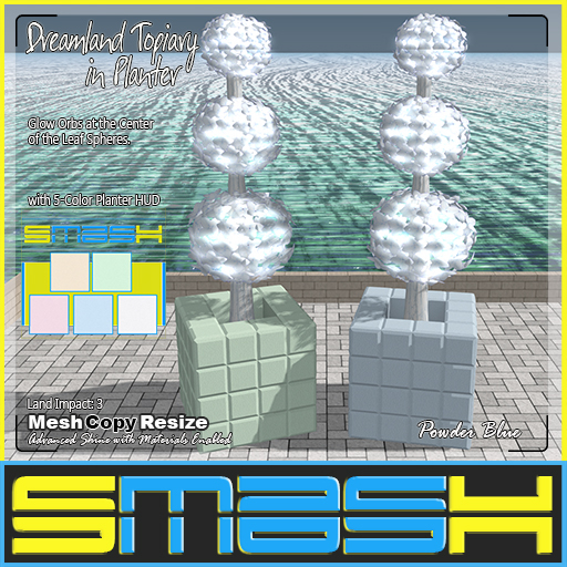 SMASH - Dreamland Topiary in Planter (Version: Powder Blue)