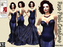 Second Life Marketplace - [RPC] Fitted Mesh Enchanted Party Dress in Ruby  Maitreya Belleza Slink (Wear to Unpack)