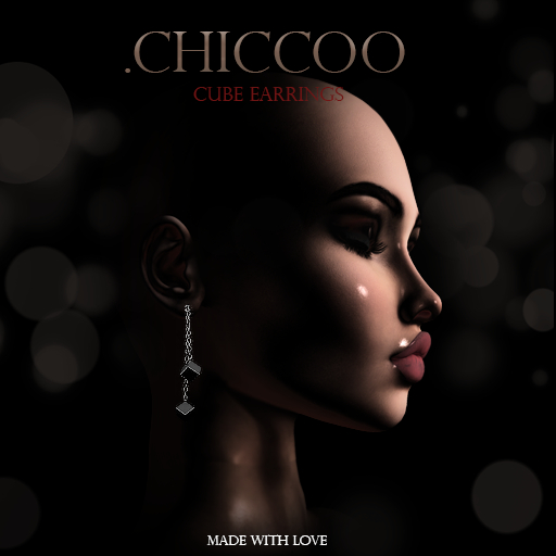 .CHICCOO "Cube" Earings (Black Metal)