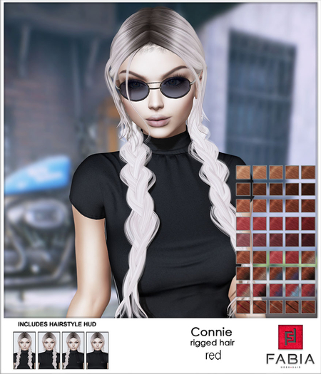 -FABIA- Mesh Hair   < Connie> Red