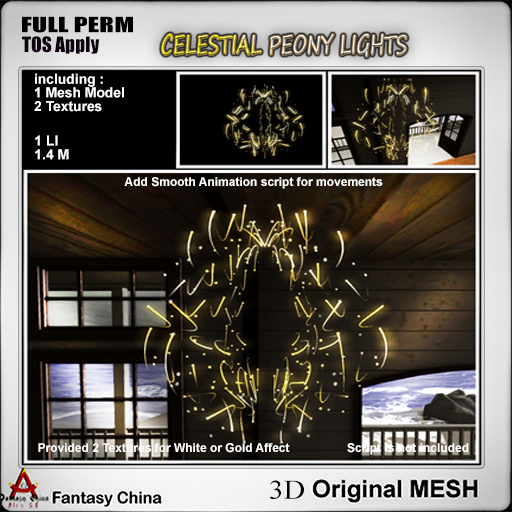 FC- FP Mesh Celestial Peony Lights B