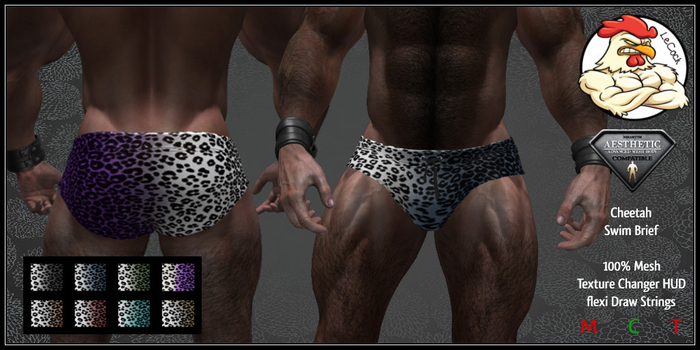 LeCock - AESTHETIC Cheetah Swim Brief