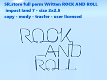 SR.store full perm Written ROCK AND ROLL