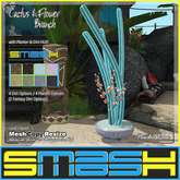SMASH - Cactus & Flower Branch in Planter (Version: Powder Blue)