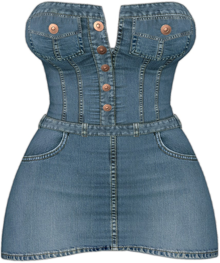 Kaithleen's Denim Minnie Dress - Wornblue