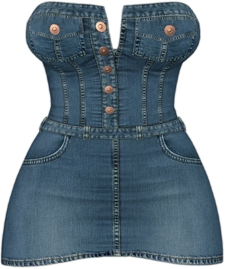 Kaithleen's Denim Minnie Dress - Smokeblue