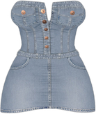 Kaithleen's Denim Minnie Dress - Seablue