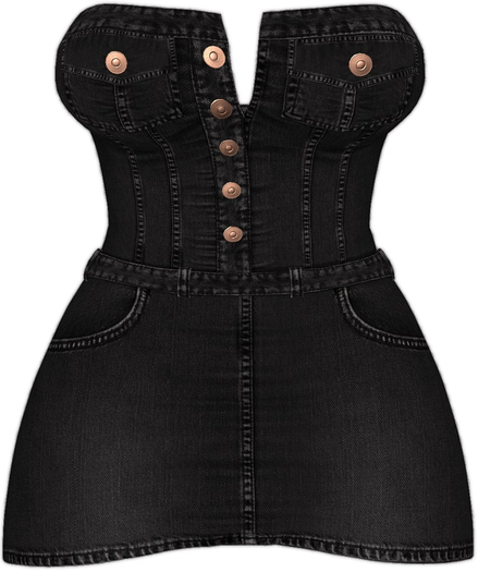 Kaithleen's Denim Minnie Dress - Darkest