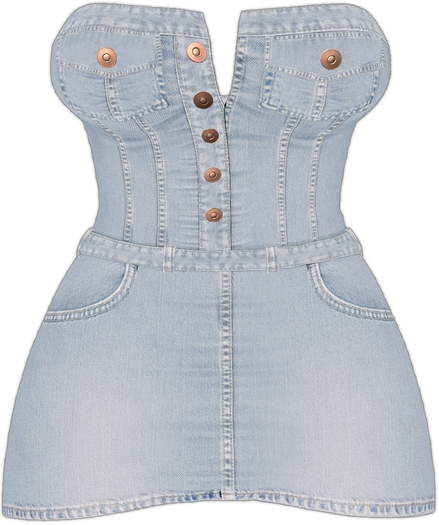 Kaithleen's Denim Minnie Dress - Cloudblue