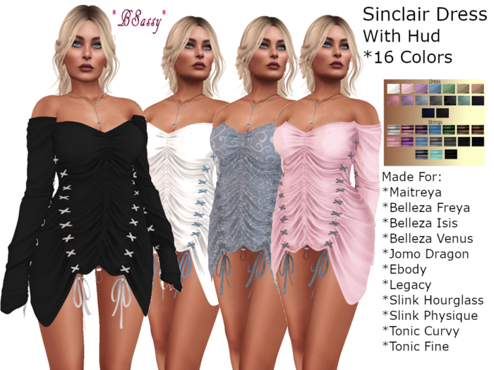 *BSASSY* SINCLAIR DRESS WITH TEXTURE HUD