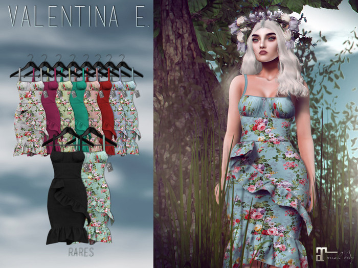 Valentina E. La Fleur Dress Red COMMON