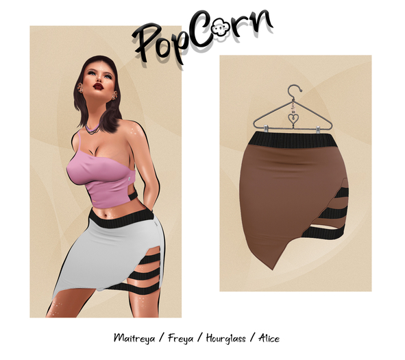 PopCorn - Mel Skirt - Brown 