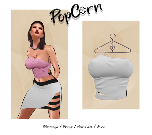 PopCorn - Mel Top - White 