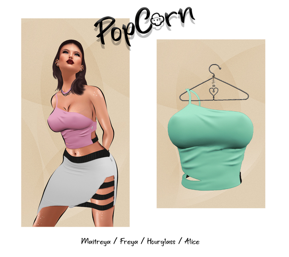 PopCorn - Mel Top - Green