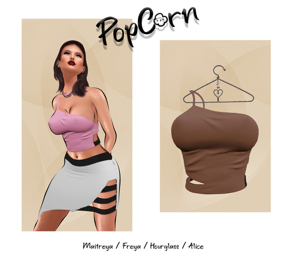 PopCorn - Mel Top - Brown
