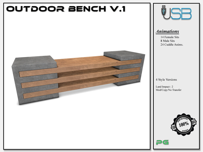 [USB] - Outdoor Bench V.1 (PG)