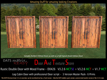 Rustic Log Cabin Door, Rustic House Door, Double Door for Log Homes and Country Estates, Door Builders Box D0426 BOX