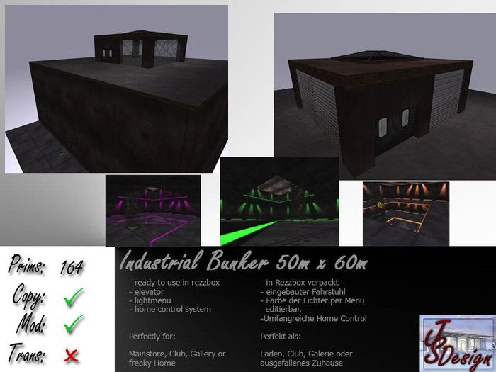 Prefab Industrial Bunker Mall 60m x 50m
