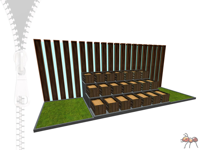 21 Bundlesregal & Horsestand V