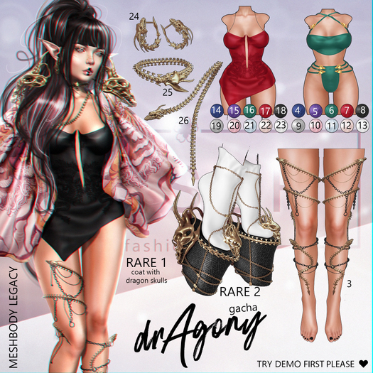 19. ERSCH - drAgony Gacha {Legacy} dress -silver-