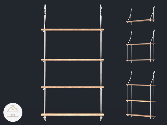 hive // rope wall shelving