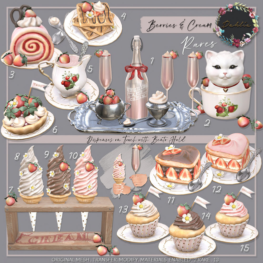 Dahlia - Berries & Cream - Berry Cupcake 15 (BOXED)