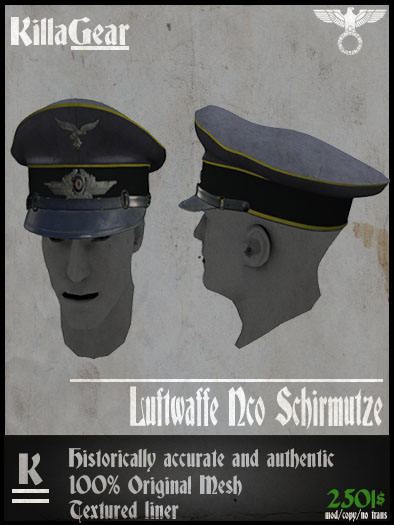 [KILLAGEAR] - German Luftwaffe Visor Cap V2.0 (Boxed)