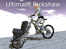 Ultimate Two Passenger + Driver Urban Touring Rickshaw!
