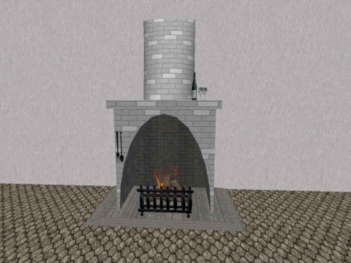 TCF Bob`s fireplace White