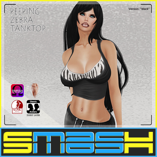 SMASH - Club Tanktop (Black Zebra) BOXED