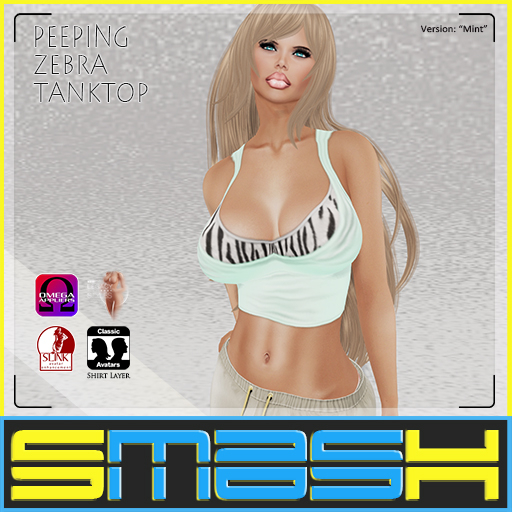 SMASH - Peeping Zebra Tanktop (Mint)