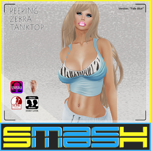 SMASH - Club Tanktop (Aqua Zebra) BOXED