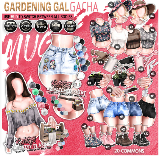 Mug - Gardening Gal - #4 Brown Sun hat