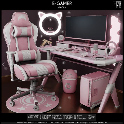 1. BAMSE : E-GAMER - Chair RARE