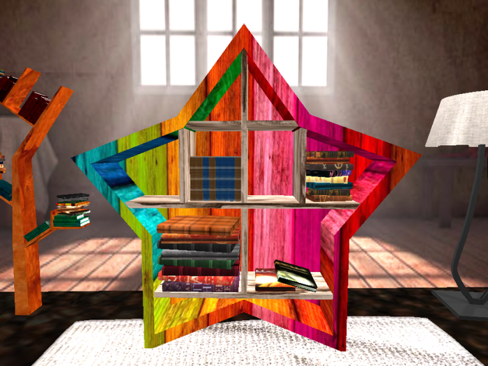 star bookshelf-rainbow