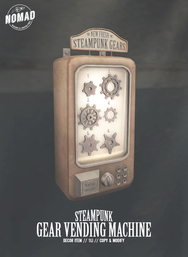 NOMAD // Steampunk Gears Vending Machine