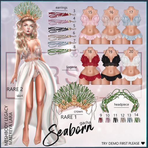 09. ERSCH - Seaborn Gacha {unrigged} headpiece -red-