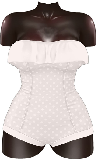 Kaithleen's Retro Mini Romper - White