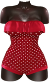 Kaithleen's Retro Mini Romper - Red
