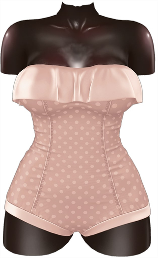 Kaithleen's Retro Mini Romper - Nude