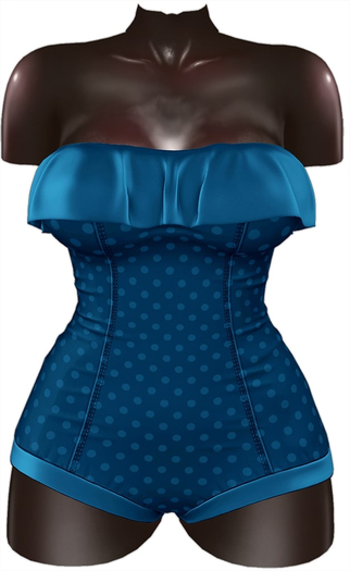 Kaithleen's Retro Mini Romper - Navy