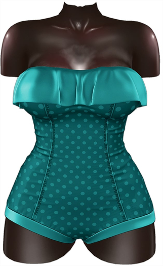 Kaithleen's Retro Mini Romper - Mint